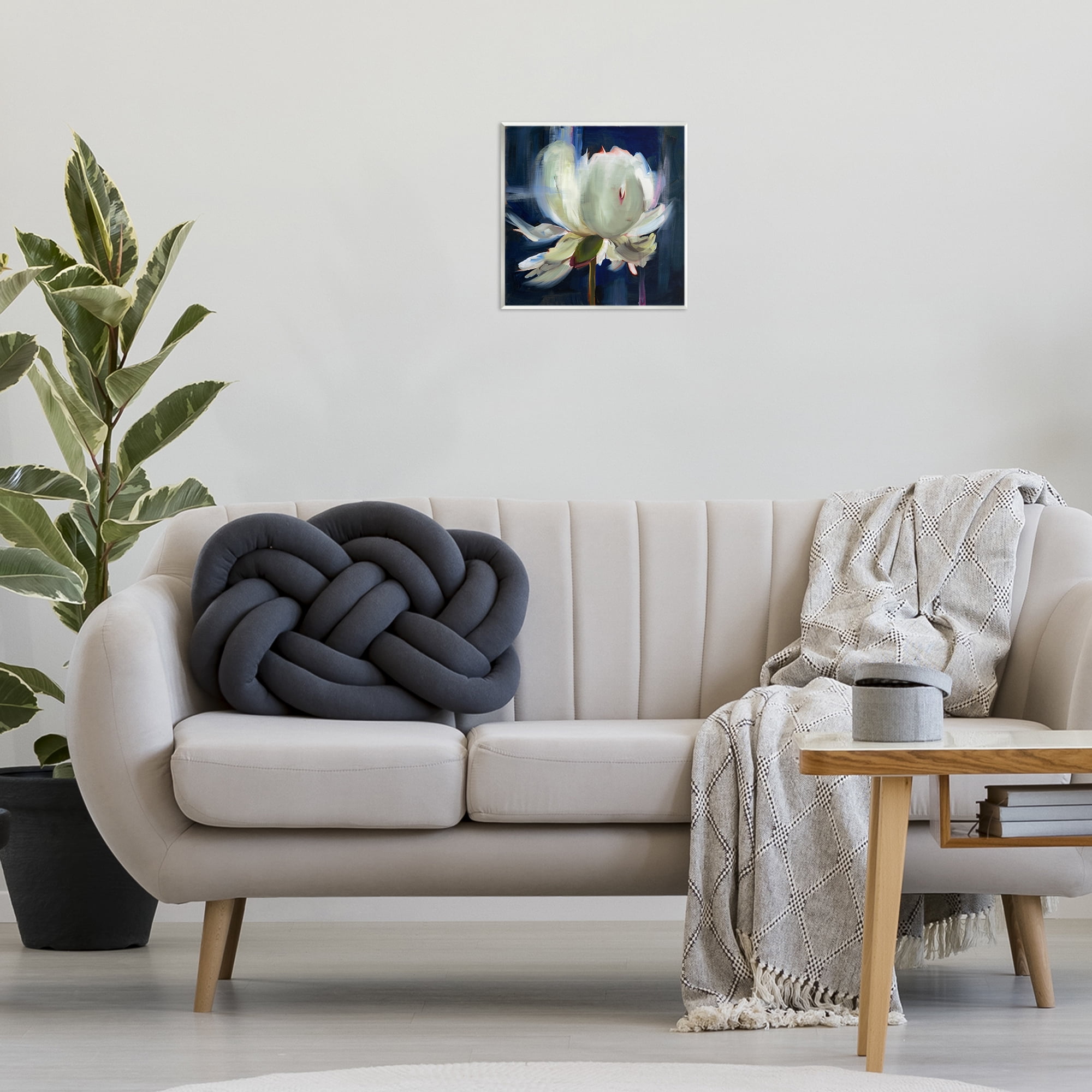 Stupell Industries Abstract Painted Flower Botanical & Floral Painting Unframed Art Print Wall Art, 12 x 12