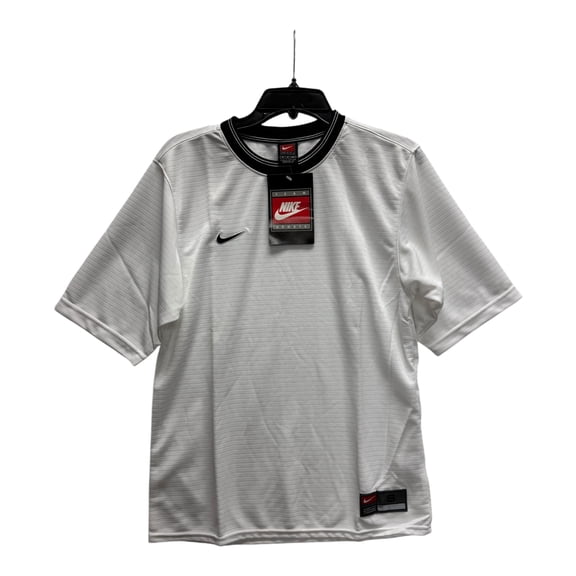 Nike Men's Team Sports White & Black Short Sleeve Jersey (160376-100) (Small)
