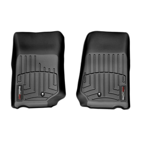 WeatherTech Custom Fit FloorLiners compatible with Jeep Wrangler 2-Door, Wrangler Unlimited 4-Door - 1st Row (Driver & Passenger), Black