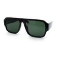 thumbnail image 5 of Mens Luxe Flat Top Rectangular Racer Plastic Fashion Sunglasses [Tortoise - Green], 5 of 8
