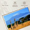 thumbnail image 6 of Elephant Stock Mount Kilimanjaro Giraffes Wall Art - Horizontal Canvas Wall Art - Living Room Wall Decor - Photography Animal Canvas - Blue And Green Decor - 12" x 8", 6 of 8