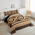 thumbnail image 3 of Feelyou Western Fashion Aztec Queen Comforter Set for Adult, Retro Abstract Buffalo Bedding Sets, Cowgirl Cowboy Reversible Bedding Comforter Set, Breathable Home Decor, 3 Pieces, 3 of 8