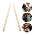 thumbnail image 2 of FOMIYES Light Brown Drumsticks Musicians Practice 4Pcs 16In, 2 of 8