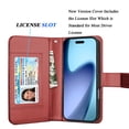 thumbnail image 3 of Tiflook Wallet Case for iPhone 17 Air 6.5" 5G 2025, PU Leather ID Cash Credit Card Slots Holder Carrying Pouch Folio Flip Cover [Detachable Magnetic Hard Cases] Lanyard - Wine Red, 3 of 6