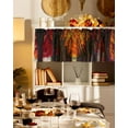 thumbnail image 3 of Fall Valances for Windows, Forest Fallen Leaves Autumn Orange Landscape Rod Pocket Short Window Valance Curtains Holiday Window Treatment for Kitchen Living Room Bathroom, 42"x18", 3 of 6