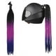 thumbnail image 1 of Casco Pigtails, reutilizable Punk 22 pulgadas decoración Cosplay peluca cascos cola sucias, para motocicleta (casco no Azul morado Yotijar cola de caballo peluca de pelo, 1 of 8