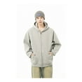 thumbnail image 4 of Loose Hoodie Men Zip Up Heavy Fabric Jacket Coats Streetwear, 4 of 6