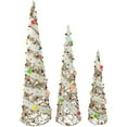 thumbnail image 3 of Northlight Lighted Candy Covered Cone Tree Outdoor Christmas Decorations - 40" - Set of 3, 3 of 7