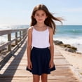 thumbnail image 6 of CCRFTGI Tank Tops for Kids Girls 10-12 Sleeveless Summer Casual Girls Fashion Purple Plaid Camisole Tops Comdy Spaghetti Strap Crew Neck Tank Tops Purple 11-12 Years, 6 of 7