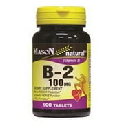 Mason Naturals Vitamin B-2 100 Mg Tablets - 100 Ea, 2 Pack