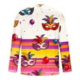 thumbnail image 4 of Handshe Men's Casual Long Sleeve T-Shirt, Round Neck with Carnival Print for Everyday Wear, 4 of 5