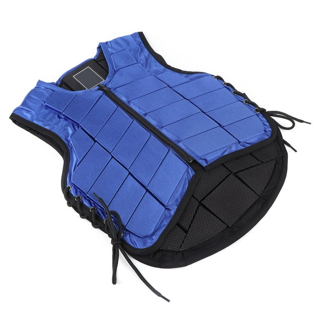 Gilet d'Équitation pour Enfants, Équipement d'Équitation Confortable Bleu Protecteur pour Toutes Saisons
