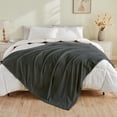 thumbnail image 3 of Cozy Flannel Blanket Printed King Size Bed Blanket for Home Decoration Ultra Soft Lightweight Microfiber Throws King 108 Dark Gray 50"x60", 3 of 8