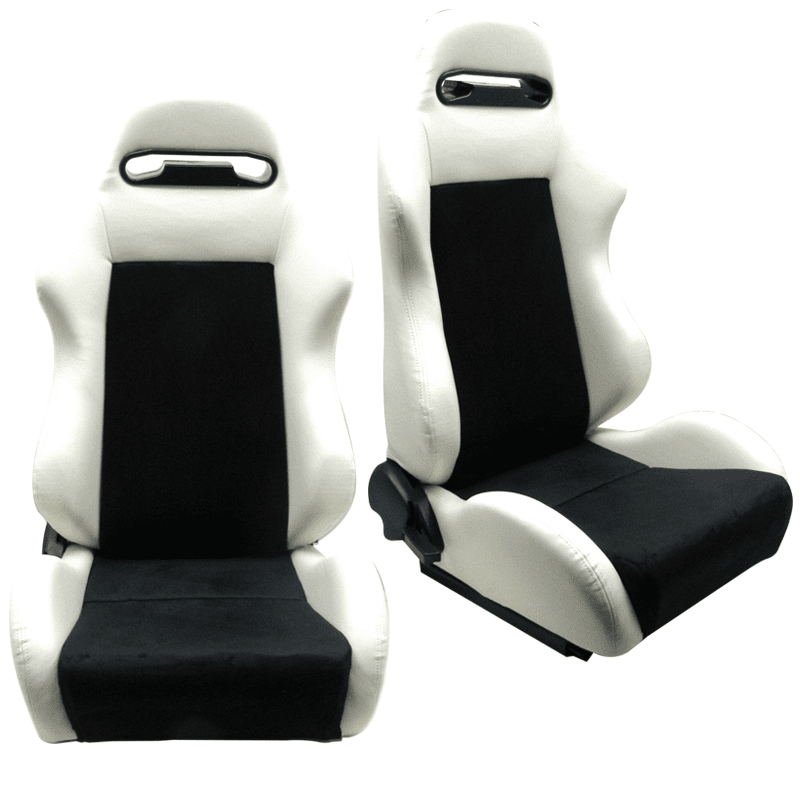 NEW 2 GREEN & BLACK RACING SEATS RECLINABLE W/ SLIDER ALL CHEVROLET ****