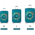 thumbnail image 3 of Funda protectora elástica para equipaje de viaje para maleta de 22 y 28 pulgadas (envío de etiqueta de equipaje gratis) (L, avión verde), 3 of 5
