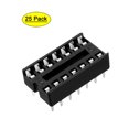 thumbnail image 1 of Unique Bargains 25pcs 7.6mm Row Pitch 2 Row 14 Flat Pins DIP IC Chip Socket Adaptor, 1 of 1