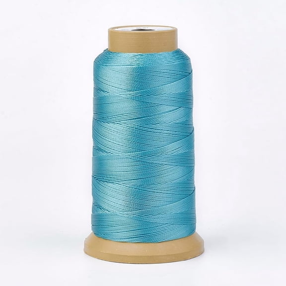 Polyester Thread for Custom Woven Jewelry Making Dark Turquoise 1mm about 230m/roll