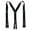 Black, variant on Welch  Elastic Button-End Y-Back 1 1/2 Inch Double Face Suspenders (Men)