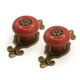 thumbnail image 7 of 2Pcs Vintage Ceramic Cabinet Knobs Handles Pulls for Drawer Closet Dresser Cupboard Wardrobe Furniture Door Kitchen, 7 of 7