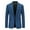 Blue, variant on New Casual Mens Suit Color Matching Single Breasted Slim Middle-Aged Suit Long Sleeve Hoodless Casual Outwear & Jackets