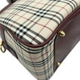 thumbnail image 6 of Pre-Owned BURBERRY Nova Check Boston Bag in Beige and Wine Red Canvas Leather Shoulder for Men..., 6 of 19