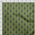 thumbnail image 3 of oneOone Viscose Chiffon Fabric Leaves & Paisley Block Decor Fabric Printed BTY 42 Inch Wide, 3 of 4