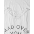 thumbnail image 3 of Ma Croix Womens Graphic Print Mad Over You Lightweight T Shirt, 3 of 6