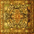 thumbnail image 1 of Ahgly Company Indoor Square Animal Yellow Traditional Area Rugs, 3' Square, 1 of 4