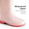 thumbnail image 6 of DREAM PAIRS Toddler Kids Glitter Rain Boots Boys Girls Waterproof Light Up with Easy-on Handles Pink Size 5T, 6 of 6