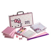 SANRIO ハローキティHello Kitty 144 Tiles Pink with 4 Pushers Playing Mat Aluminum Metal Case Complete Mahjong Set