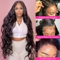 thumbnail image 4 of HD Transparent Body Wave Lace Wig Human Hair 13×4 13×6 Lace Front Wigs Brazilian Remy Hair Glueless Long Wave Curly 360 Lace Frontal Wig for Women, 4 of 6