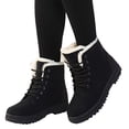 thumbnail image 4 of Willtoo Womens Lightweight Snow Boots Winter Warm Lining Anti-Slip Mid Top Faux Leather Sneakers for Hiking Working Driving Outdoor Trekking Hiker Shoes, 4 of 5