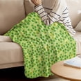 thumbnail image 3 of Yibo St. Patrick's Day Shamrock Lucky Iris Blanket Flannel Soft and Comfortable Anti-static Bed Sofa Blanket, 3 of 7