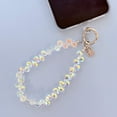 thumbnail image 3 of Wrapables Sparkling Beaded Cell Phone Wrist Strap, Keychain, Bag Charm with Lanyard Tether Tab, Clear Crystal, 3 of 6