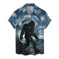 thumbnail image 4 of Retro Bigfoot Hawaiian Shirts for Men Casual Vintage Sasquatch Mens Hawaiian Shirts Short Sleeve Button Down Shirt, 4 of 7