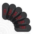 thumbnail image 1 of PAQUETE DE PINZAS PARA EL CABELLO TRU BARBER, 6 PIEZAS para hombres y mujeres, pinzas para el cabello de salón y barbero para peinar las empuñaduras del soporte del cabello (negro/rojo), 1 of 5