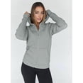 thumbnail image 5 of Womens Zip Up Hoodies Fleece Jackets Oversized Sweatshirts Fall Fashion Outfits Sweaters Winter Clothes Bean Green L, 5 of 8