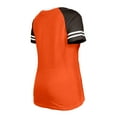 thumbnail image 3 of Women's New Era Orange Cleveland Browns Throwback Raglan Lace-Up T-Shirt, 3 of 3