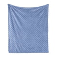 thumbnail image 1 of Abstract Soft Flannel Fleece Throw Blanket, Repetitive Circular Motifs and Drops Intertwined Arrangement, Cozy Plush for Indoor and Outdoor Use, 60" x 80", Pale Blue White, by Ambesonne, 1 of 5