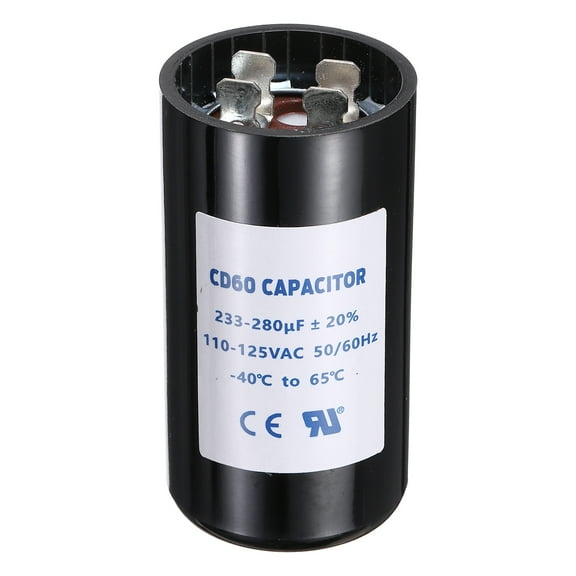CD60 Capacitor 233-280 UF/Mfd 110-125 VAC 50/60 Hz for Electric Motor Starting