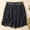 Black, variant on DuoJiaJ High Waist Embroidered Loose Fit Straight Leg Mid Thigh Shorts Casual Bohemian Style Blend Women Shorts Black L