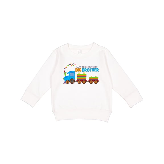 Inktastic I Am the Cutest Big Brother Train Toddler Sweatshirt