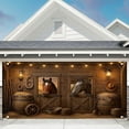 thumbnail image 1 of CREATITOY 157.5x70.9 Po Décor de Porte de Garage Rétro Western Cowboy, 1 of 6