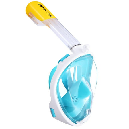 2018 New Snorkel Mask Sea View 180 Degree - EasyBreath Snorkeling Mask Full Face, Anti-Fog, Hypoallergenic Silicone Facial (Best Snorkeling Mask 2019)