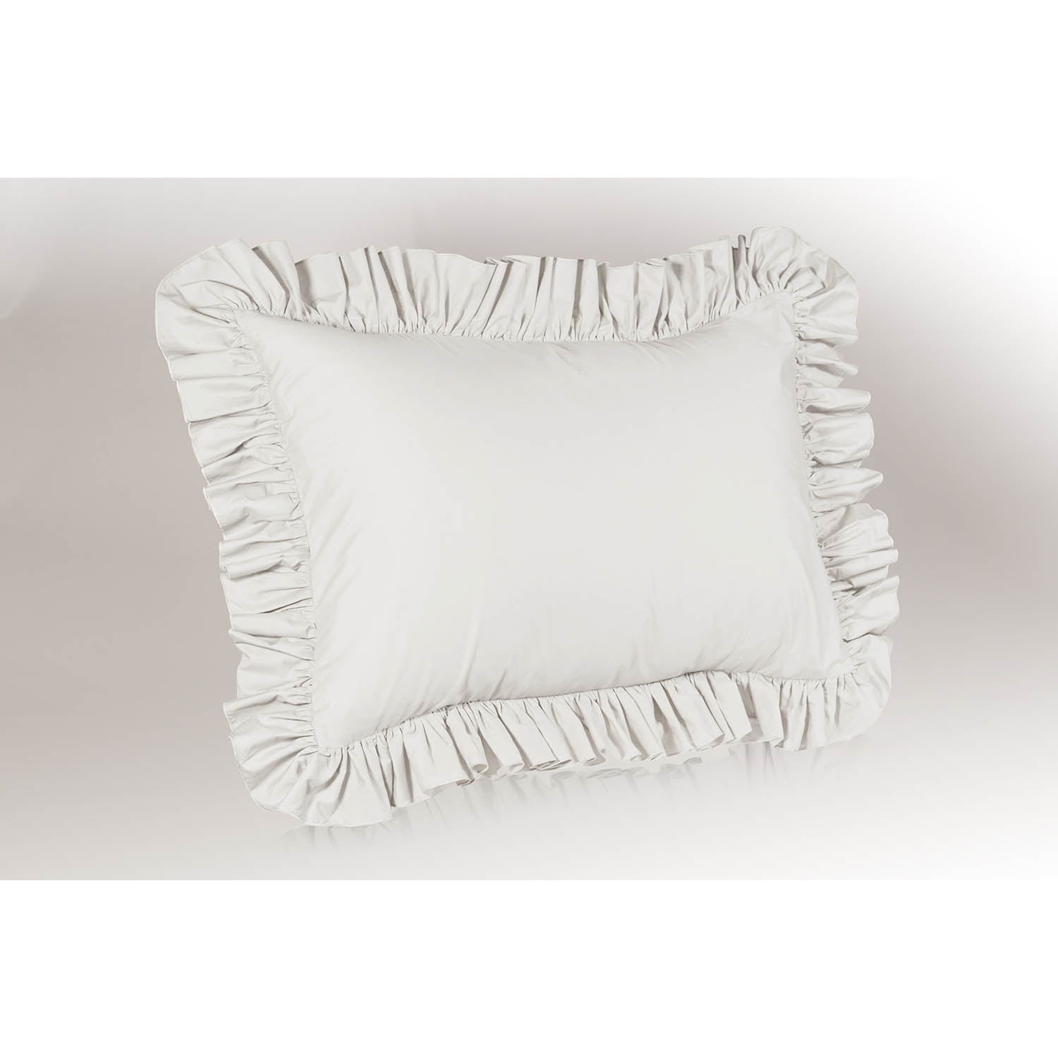 Ruffle Pillow case Standard Pillow sham (White), Ruffle Pillow Cover