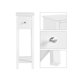 thumbnail image 4 of 2pcs Mesitas de Noche de 2 Niveles con Cajón Blancas 25x25x70cm Mesita Auxiliar Salon Alta Mesillas de Noche Pequeña para Sala de Estar o Dormitorio, 4 of 5