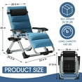thumbnail image 5 of Slsy Zero Gravity Chair, Folding Portable Reclining Lounge Chair with Removable Cushion, Headrest, Reclining Patio Lounger Chair for Indoor,Outdoor, 5 of 13