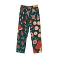 thumbnail image 2 of Vsdgher Berries and Flowers Print Mens Pajama Pants Sleep & Lounge Pants, PJ Bottoms With elastic waistb and Pockets, 2 of 5