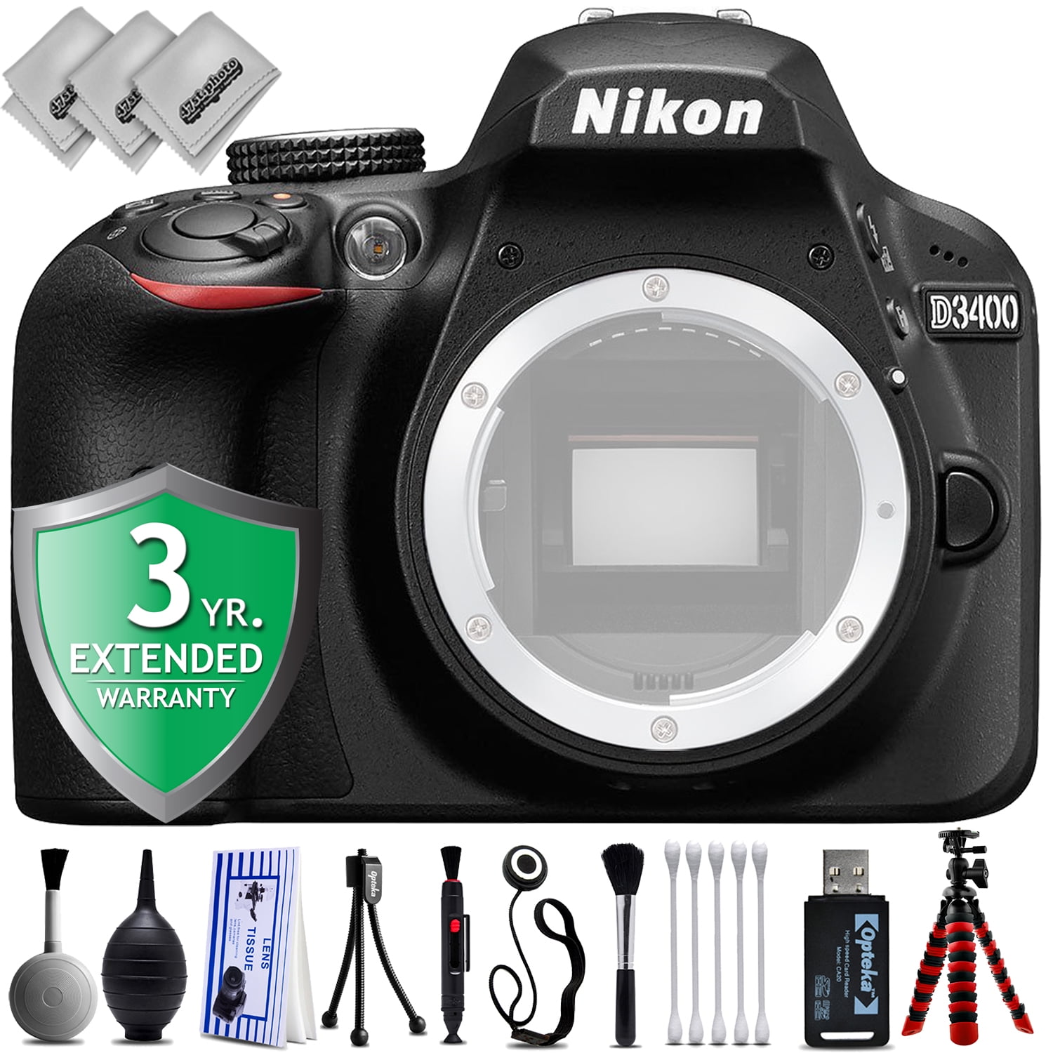 Nikon D3400 24.2MP 1080P Digital SLR Camera w/ 5 fsp Builtin F+ash