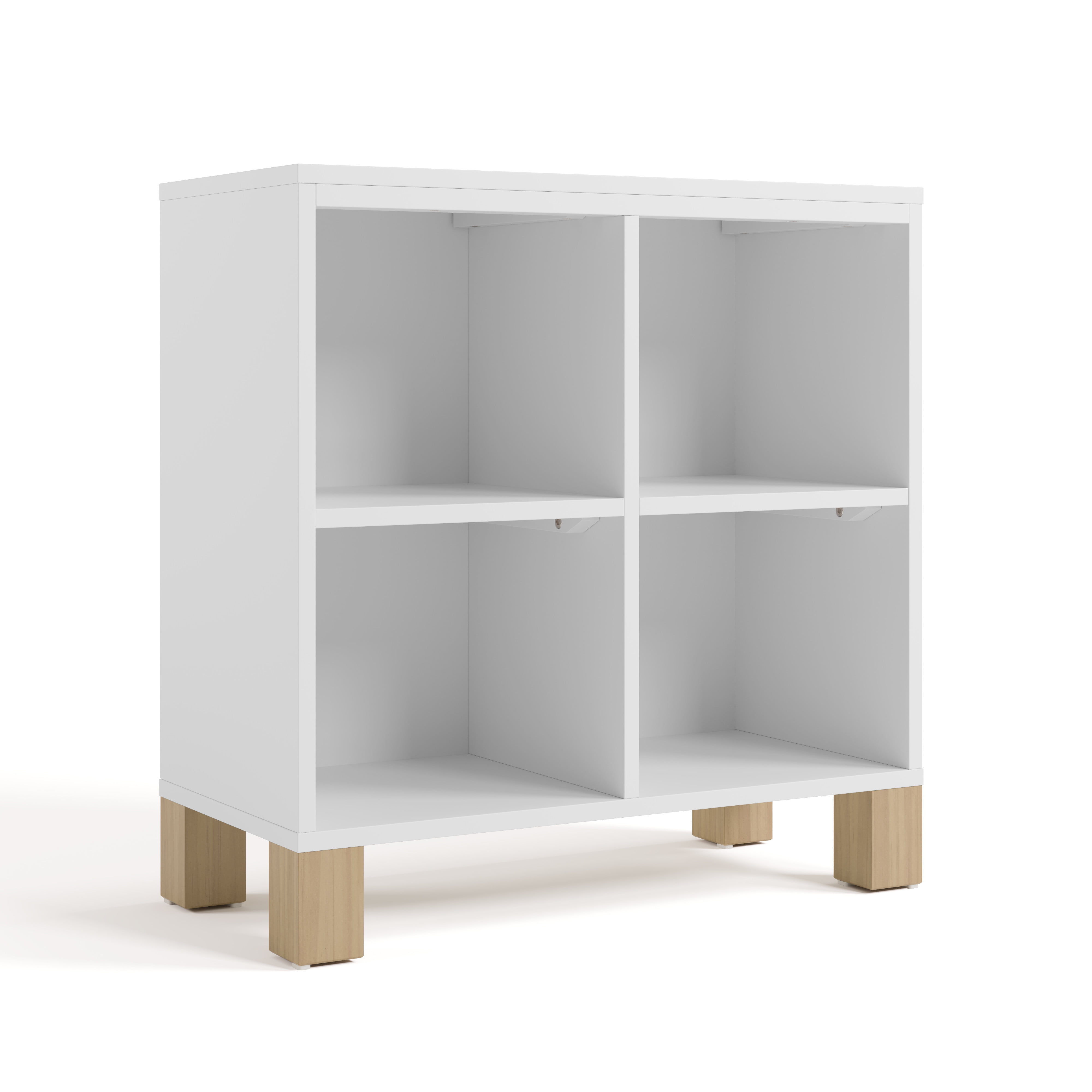 Storkcraft California Cube Organizer Children's Bookcase, White with Driftwood
